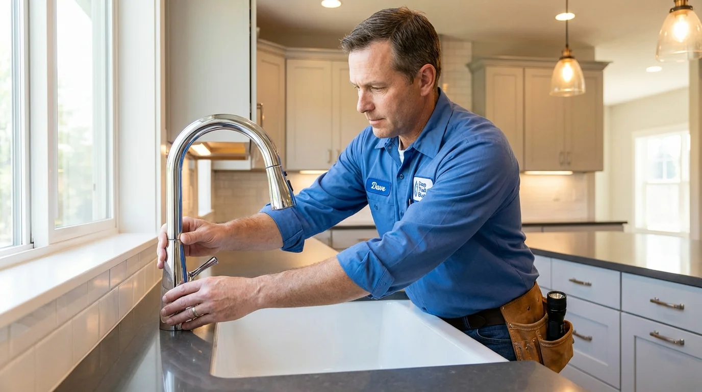 Kitchen faucet installation by Johns Plumbing LLC in Winterset
